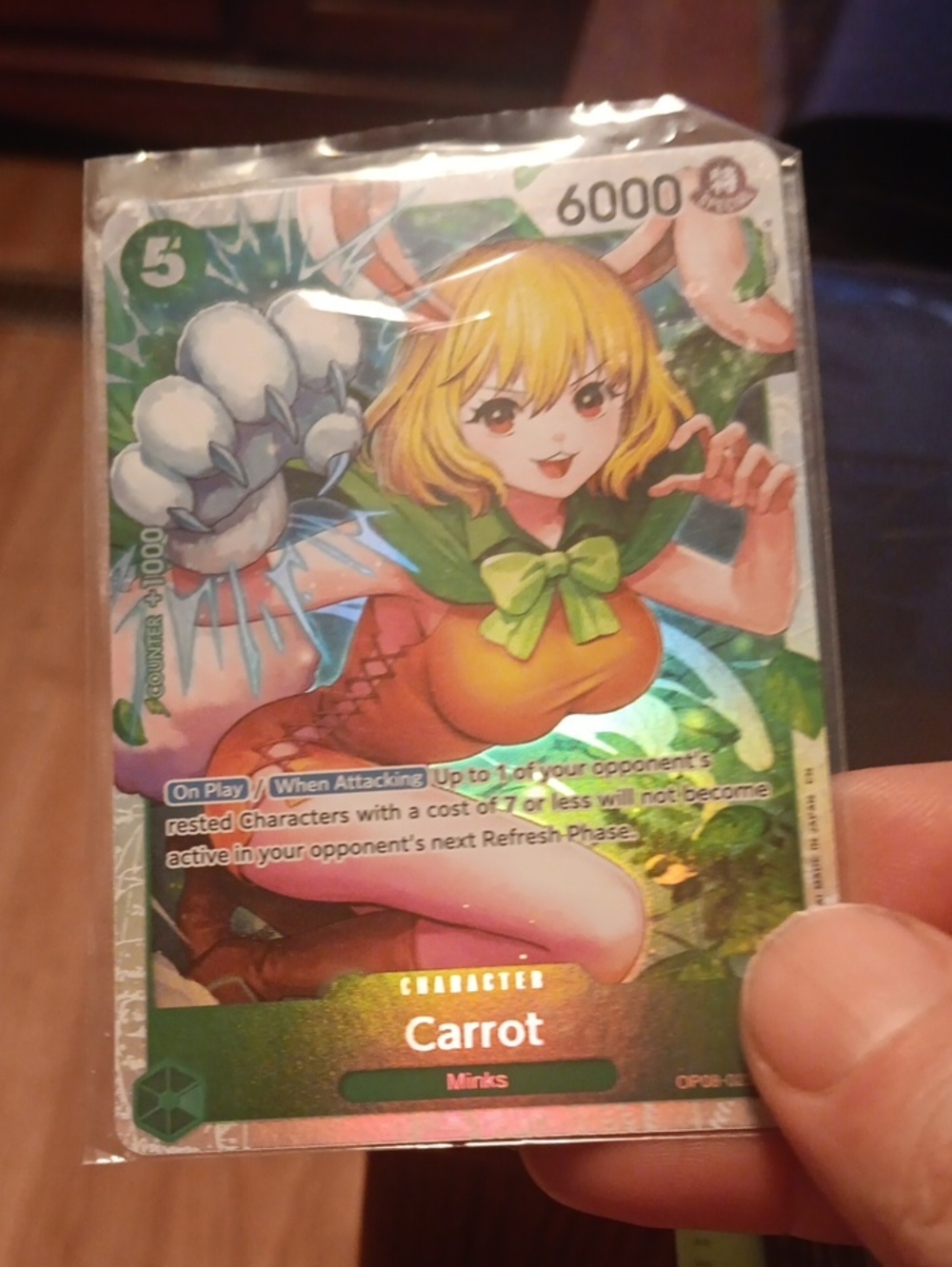 Onepiece Carrot Character Card - Green & Orange